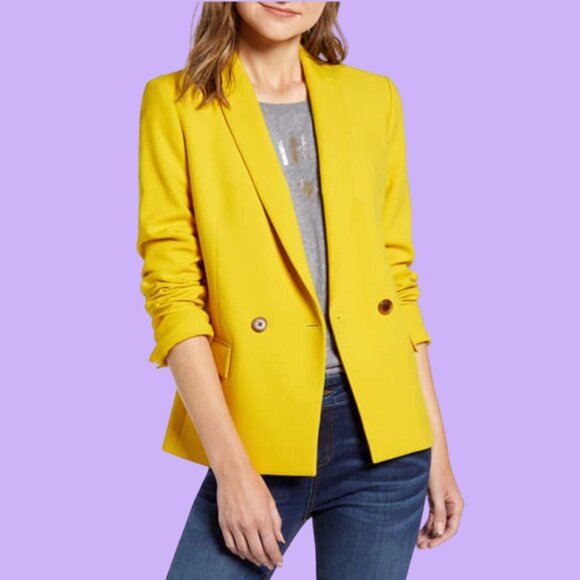 J. Crew Jackets & Blazers - NEW J.CREW Double Breasted Dover Blazer Mustard Size S